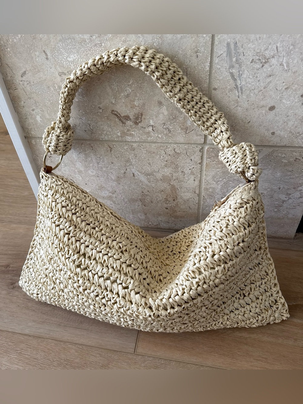 8 Other Reasons Shelly Crochet Knit HandBag in Ivory